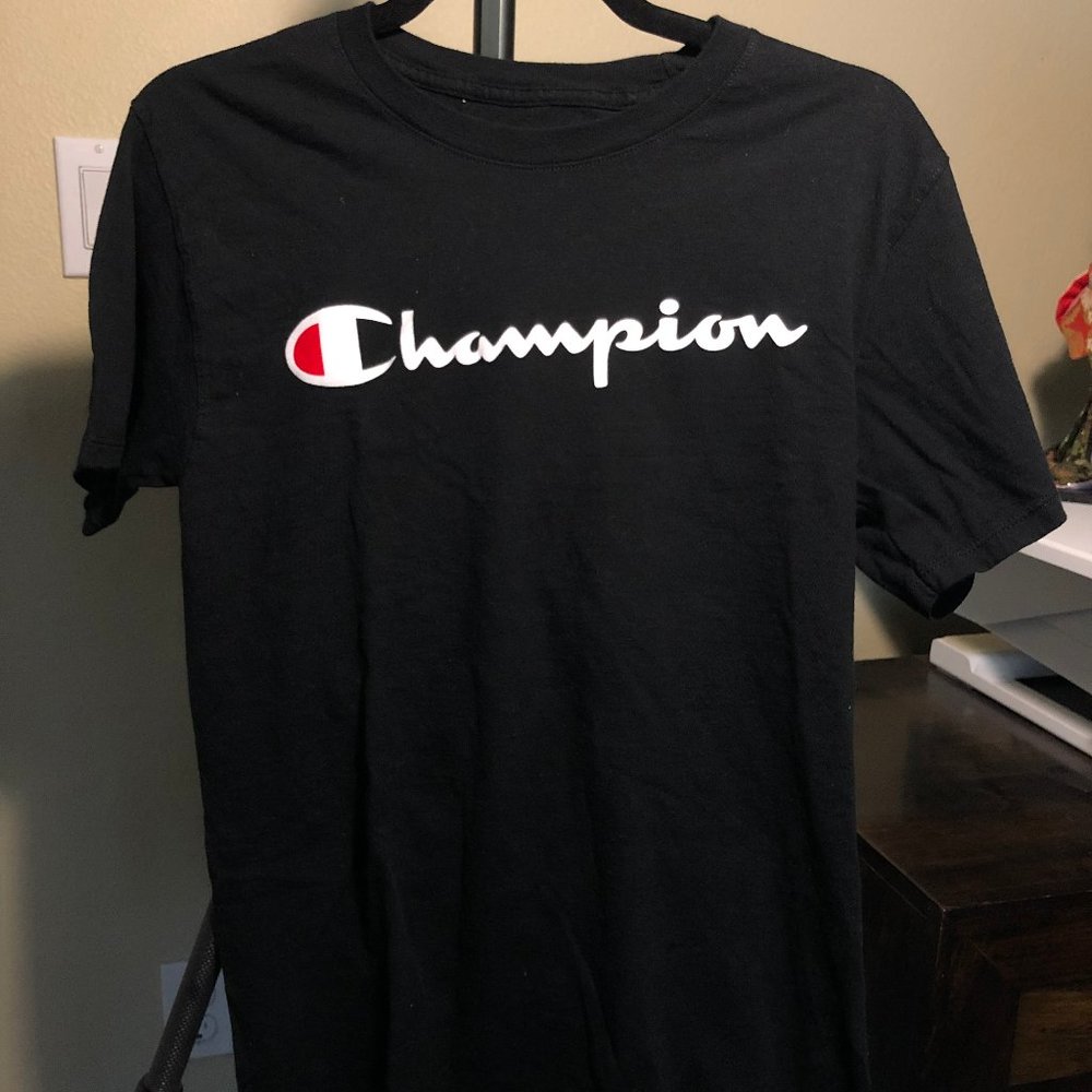 Champion Short Sleeve Black Tee